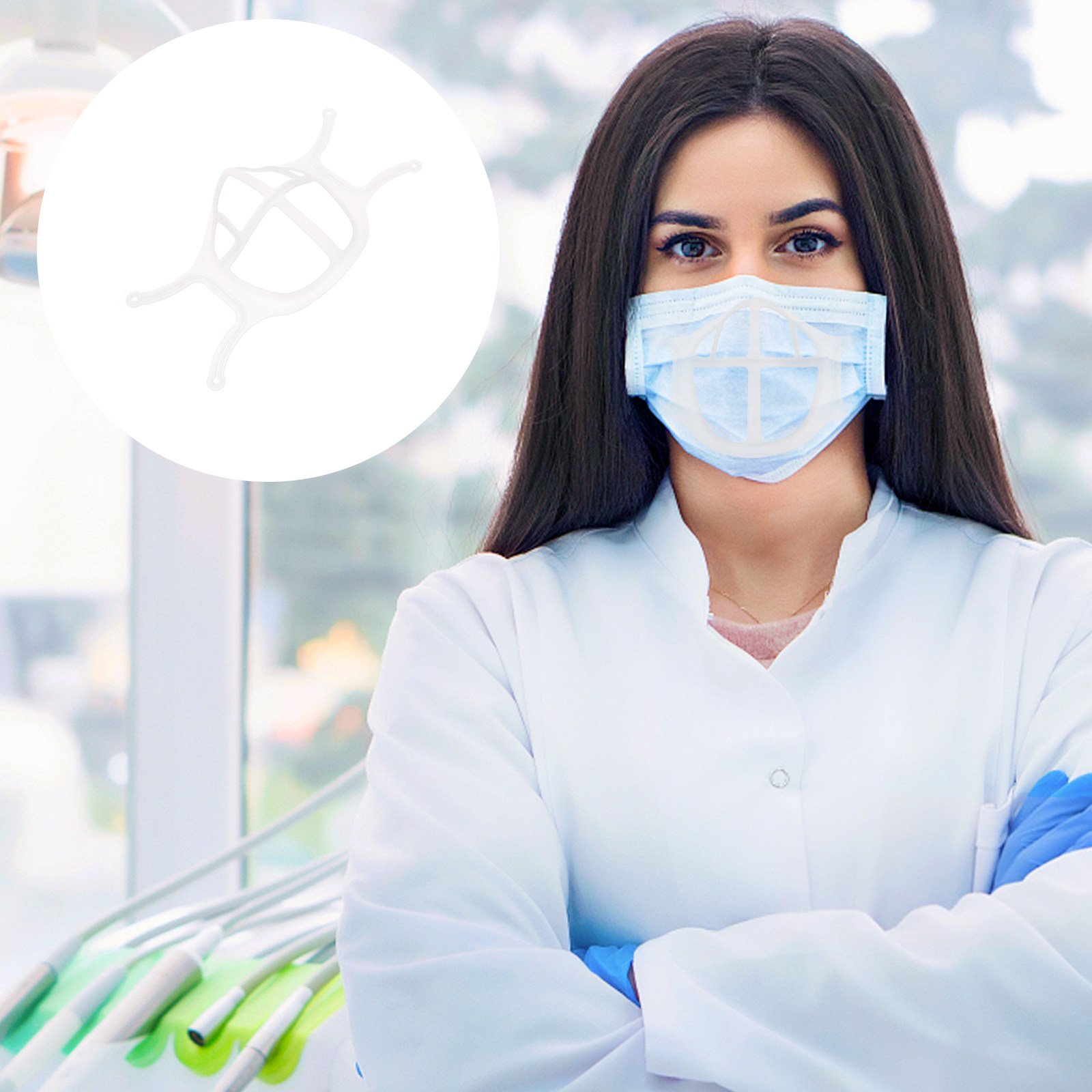 5 قطع من حاملات أقنعة الوجه ال - مراجعة Silicone Mask Bracket وسعره